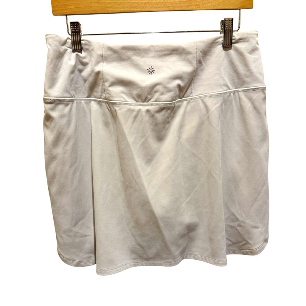Athleta Fairway Go-Dri White Golf Skort, Pull On, Pockets, Stretch, M